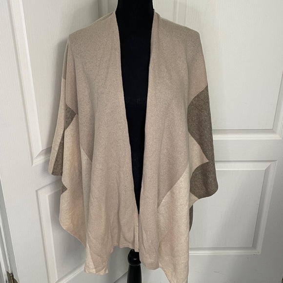 Charter Club pure Cashmere Luxury wrap shawl beige one size S M L XL super soft - Picture 5 of 12